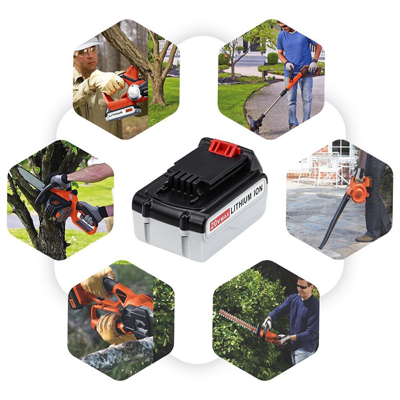 Akumulatory litowo-jonowe 20 V 4000 mAh do Black \u0026 Decker LB20, LBX20, LBX4020, LB2X4020 Narzędzia akumulatorowe